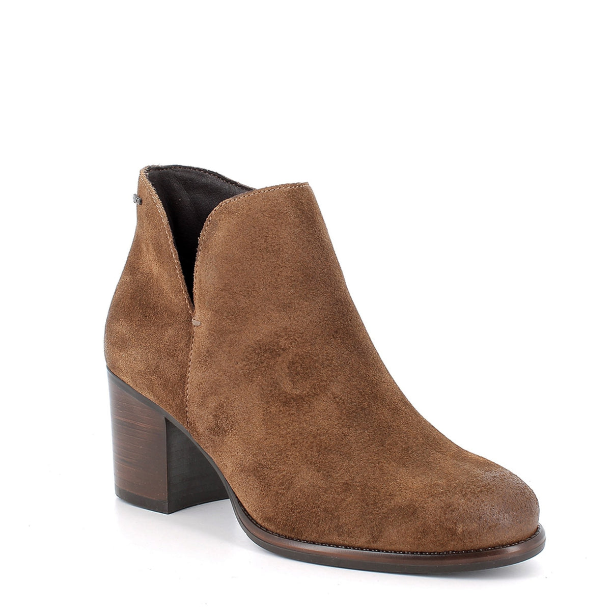 Stivaletti con tacco da donna nero con zip