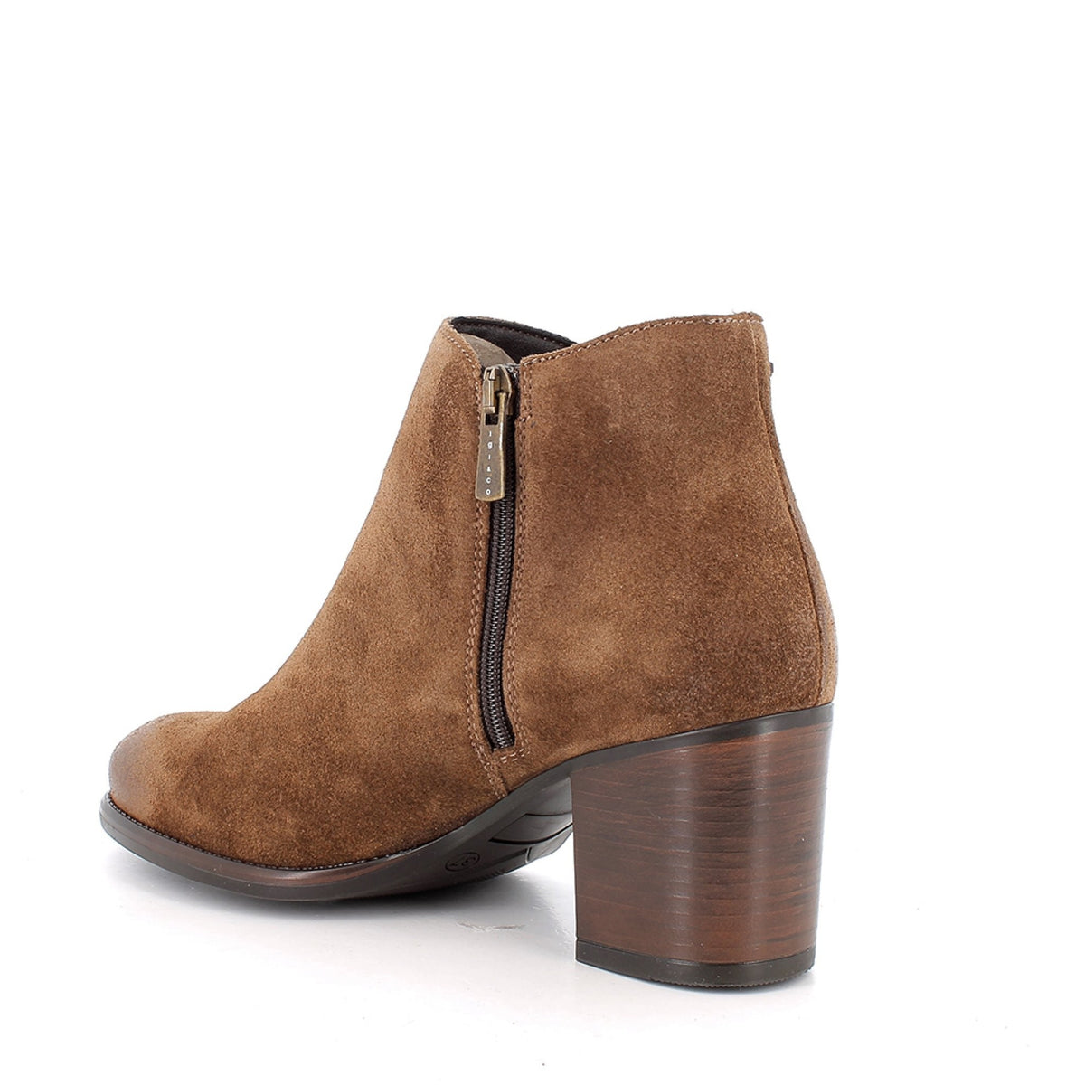 Stivaletti con tacco da donna nero con zip