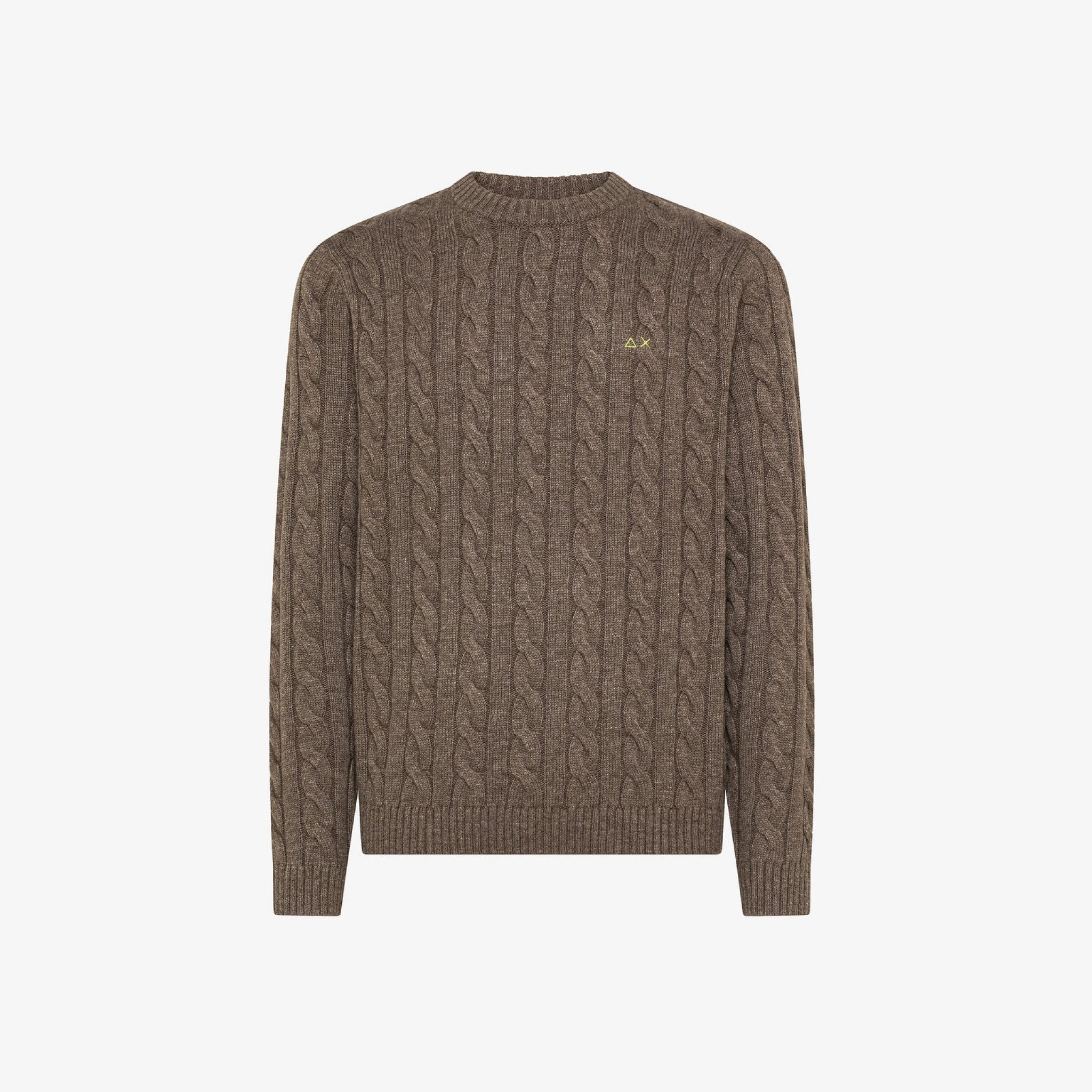 Sun 68 - sun 68 maglia in lana e cashmere a trecce