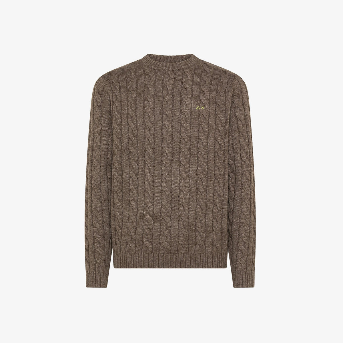 Sun 68 - sun 68 maglia in lana e cashmere a trecce