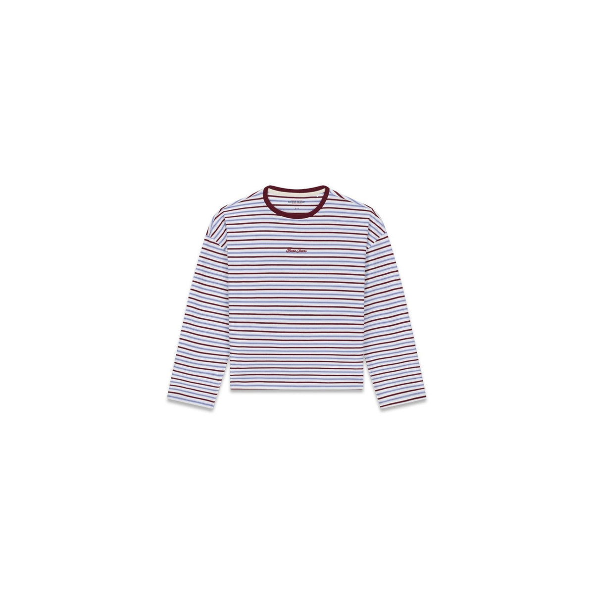 Guess - t shirt relaxed guess a righe