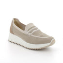 Slip on calzino taupe-cream da donna