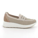 Slip on calzino taupe-cream da donna