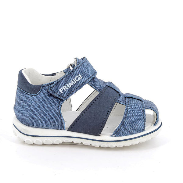 Sandali da bambino celeste e blu con strap