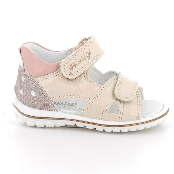 Sandali da bambina beige con strap