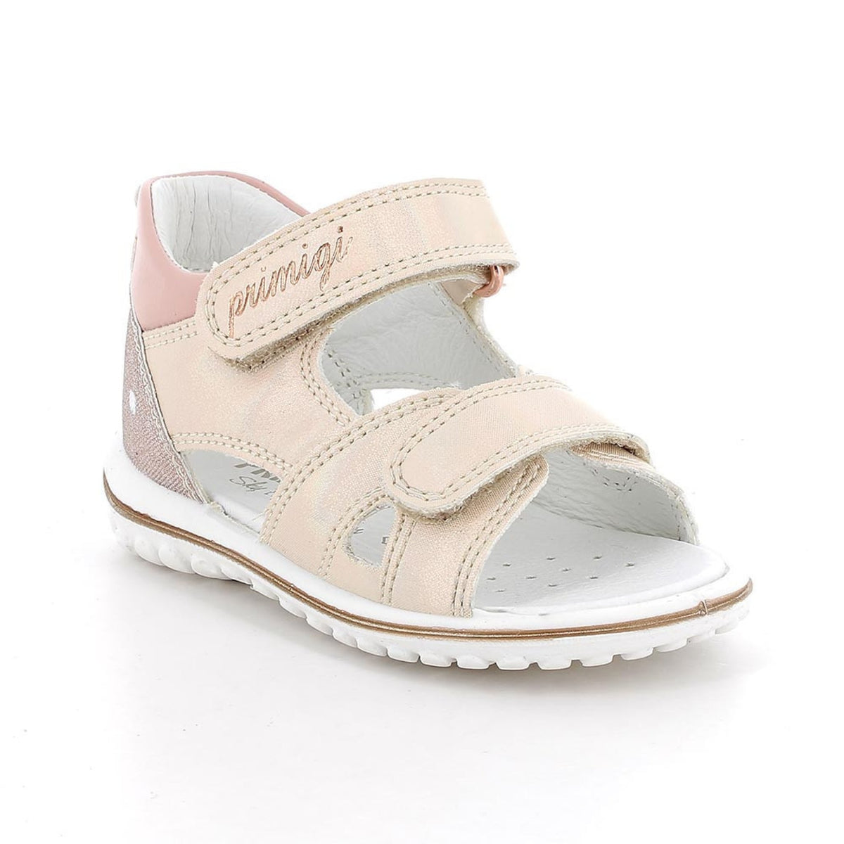 Sandali da bambina beige con strap