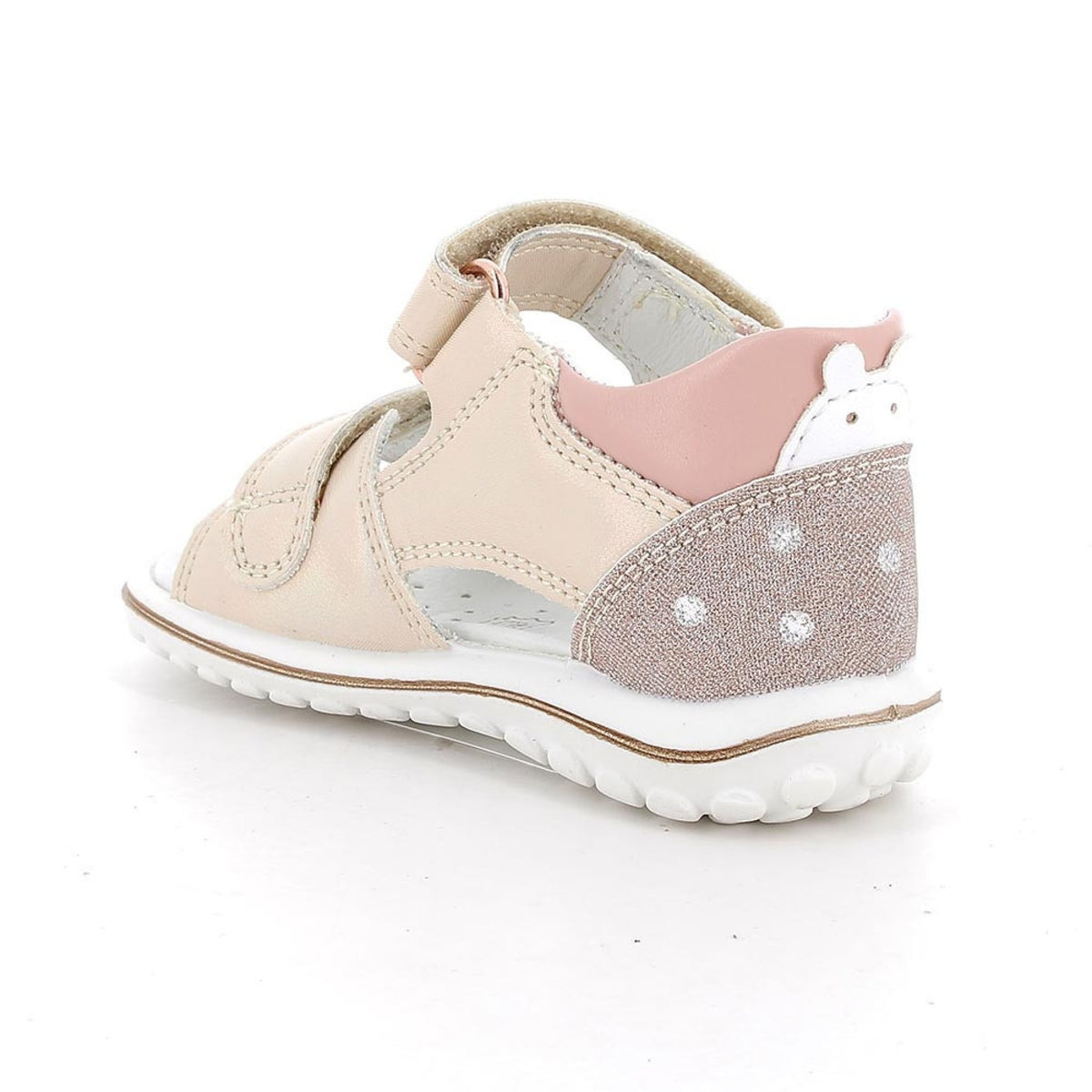 Sandali da bambina beige con strap