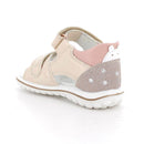 Sandali da bambina beige con strap
