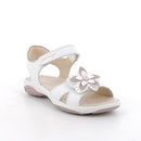 Sandali da bambina bianco con strap