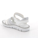 Sandali da bambina bianco e argento con strap