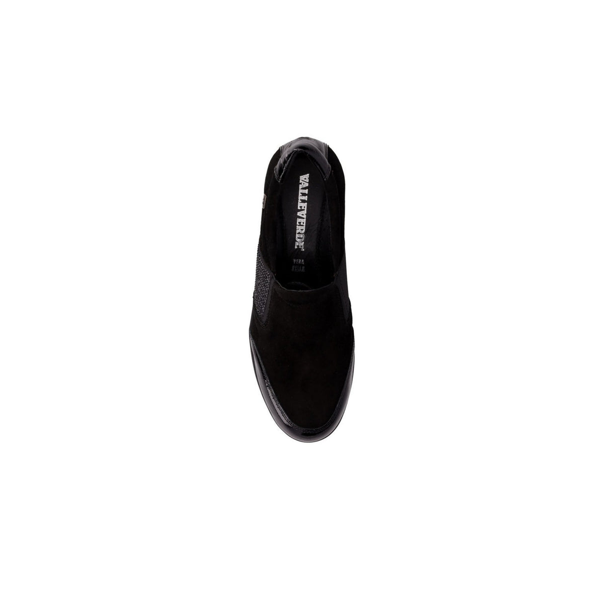 Scarpa slip on valleverde in suede con zeppa