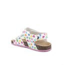 Sandali da bambina bianco e viola con strap