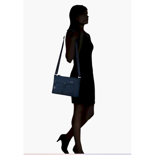 Horiz. shoulder bag+flap