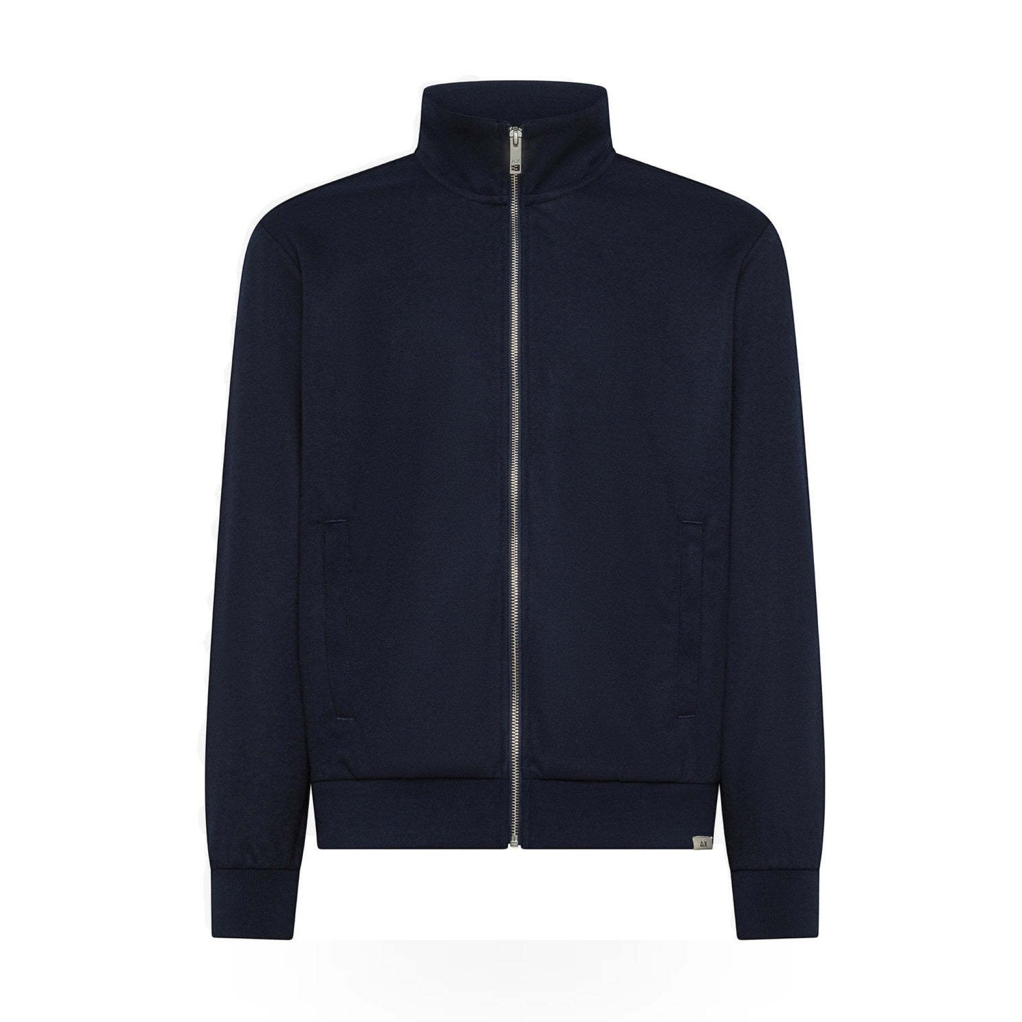 Sun 68 - felpa sun 68 in lana e cotone con zip