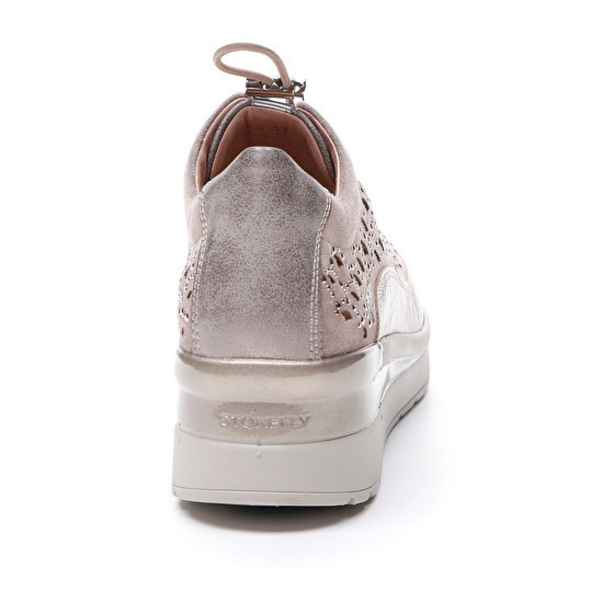 Cream 22 laminated lth/goat suede