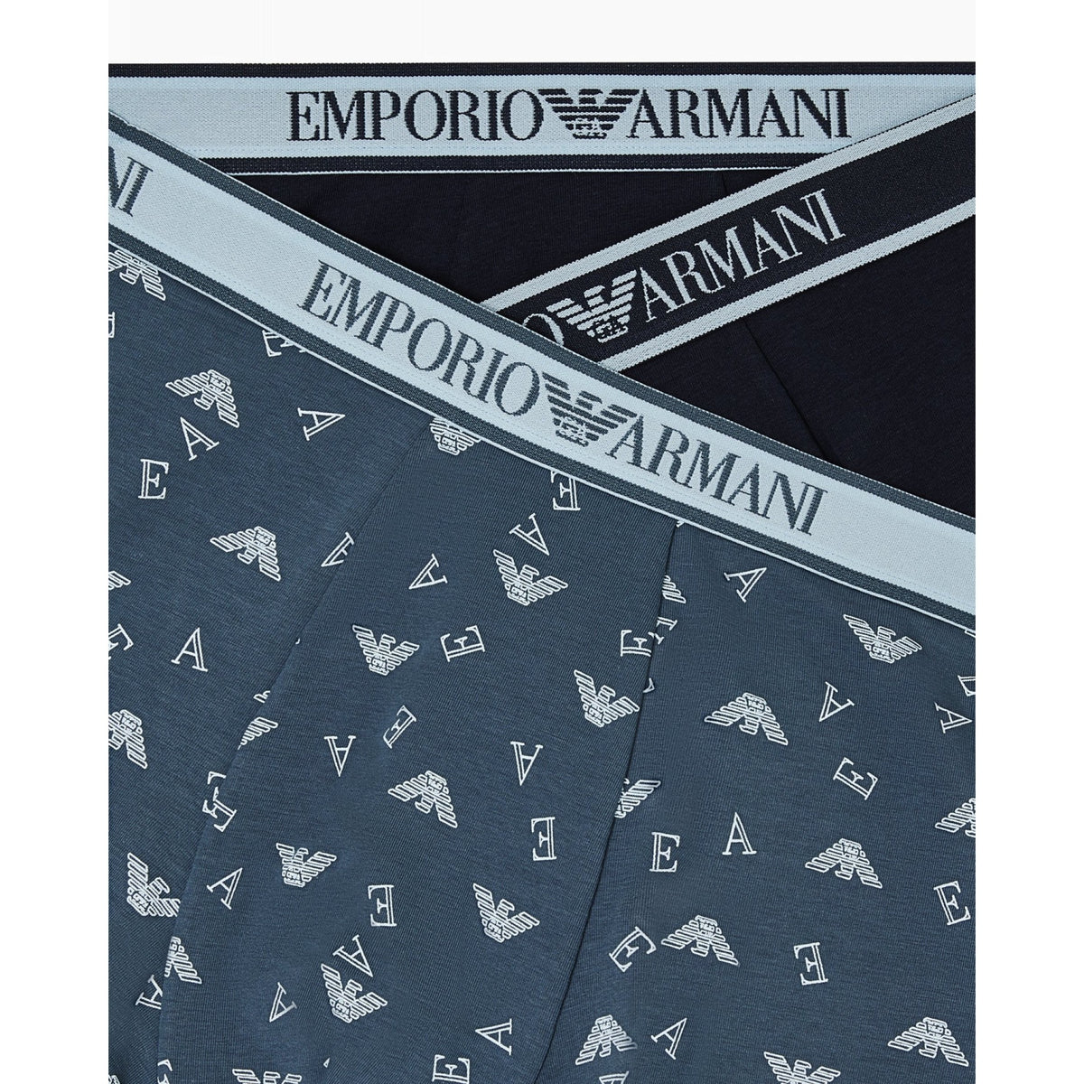 Pack 3 parigamba core logoband emporio armani underwear in cotone elasticizzato
