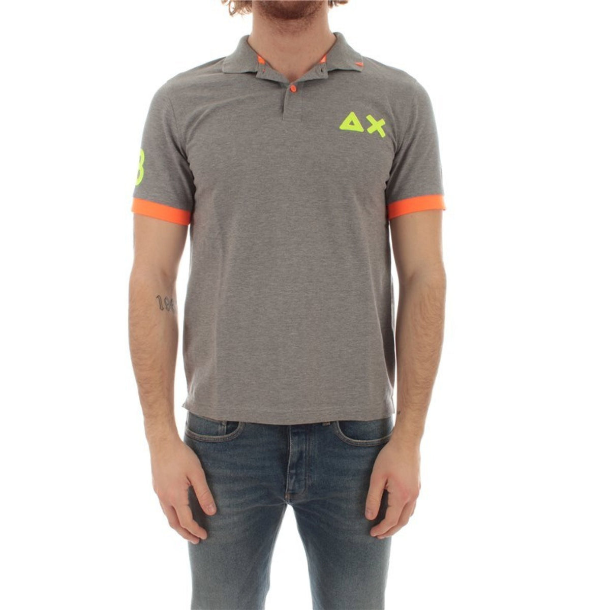 Sun68 polo logo fluo