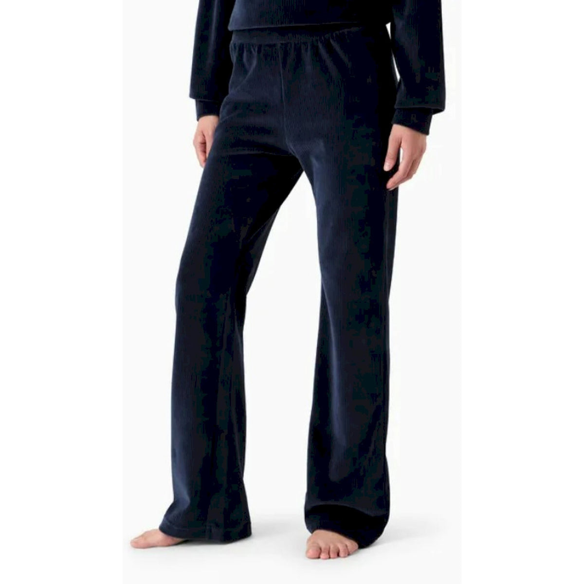 Armani pantaloni palazzo velour a coste
