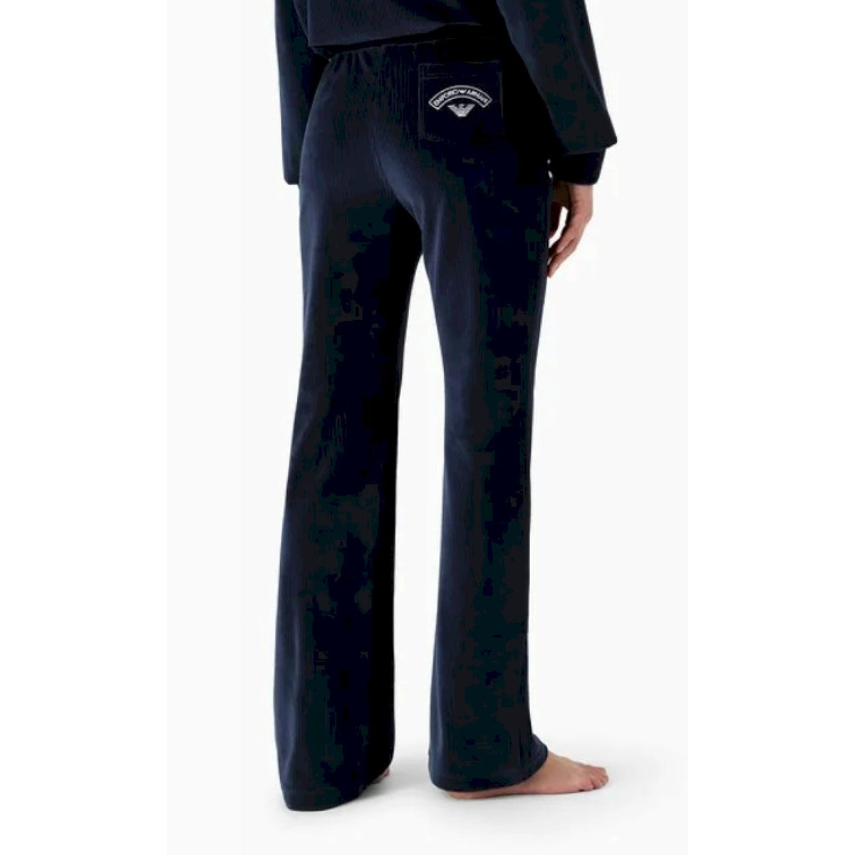 Armani pantaloni palazzo velour a coste