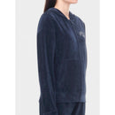 Armani felpa cappuccio velour a coste