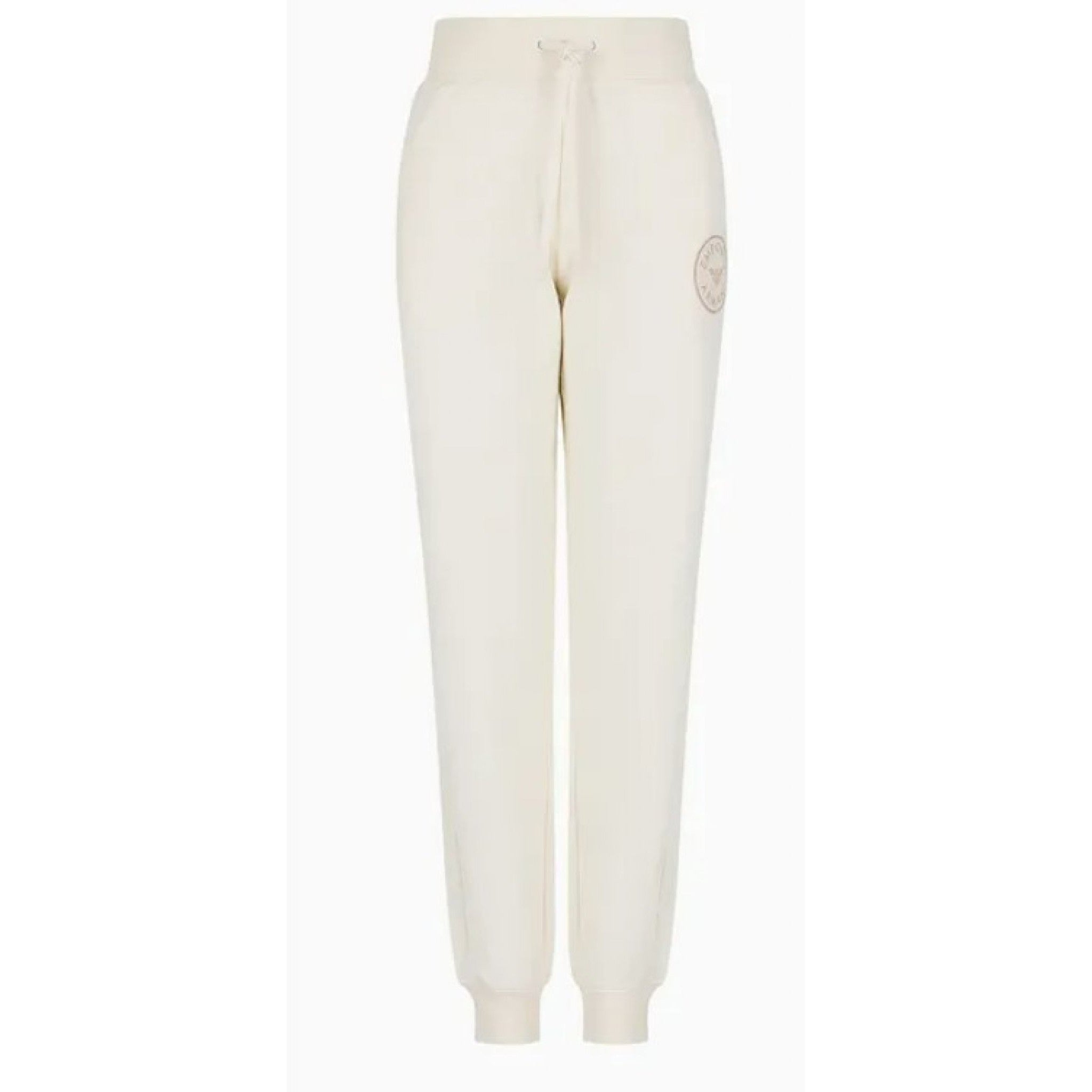 Armani pantaloni jogger  in felpa con patch logo