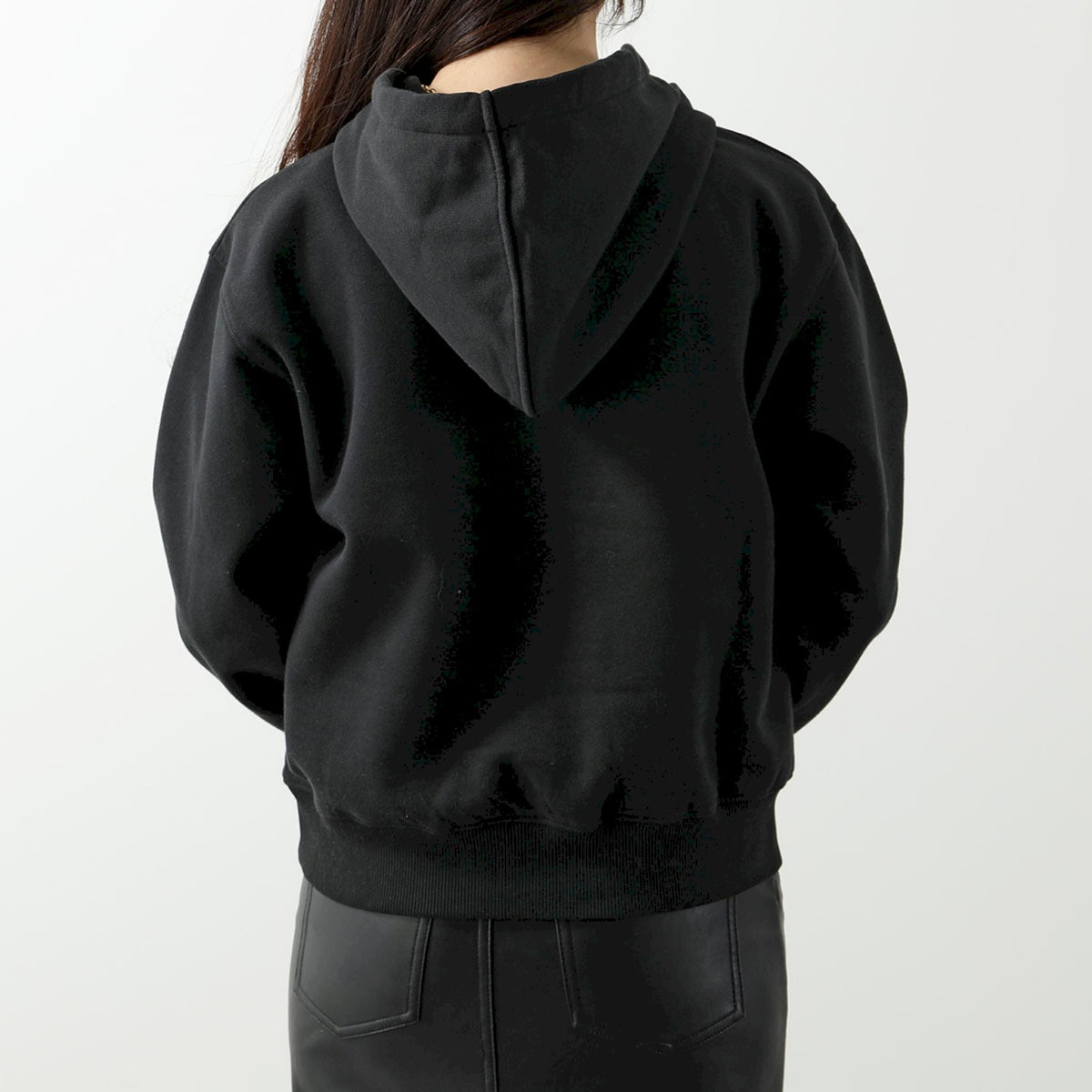 Armani felpa cappuccio cropped