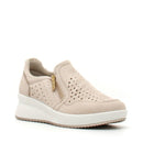 Sneaker paulina con zeppa in pelle nabuk codex da donna