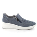 Sneaker paulina con zeppa in pelle nabuk codex da donna