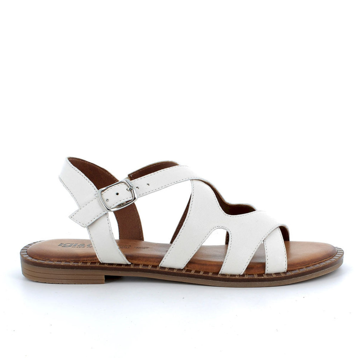 Donna elodie sandalo flat in pelle