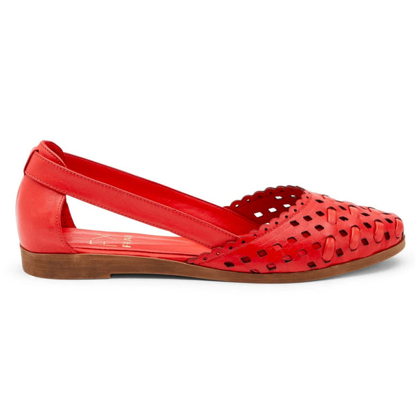 Ballerina traforata in pelle