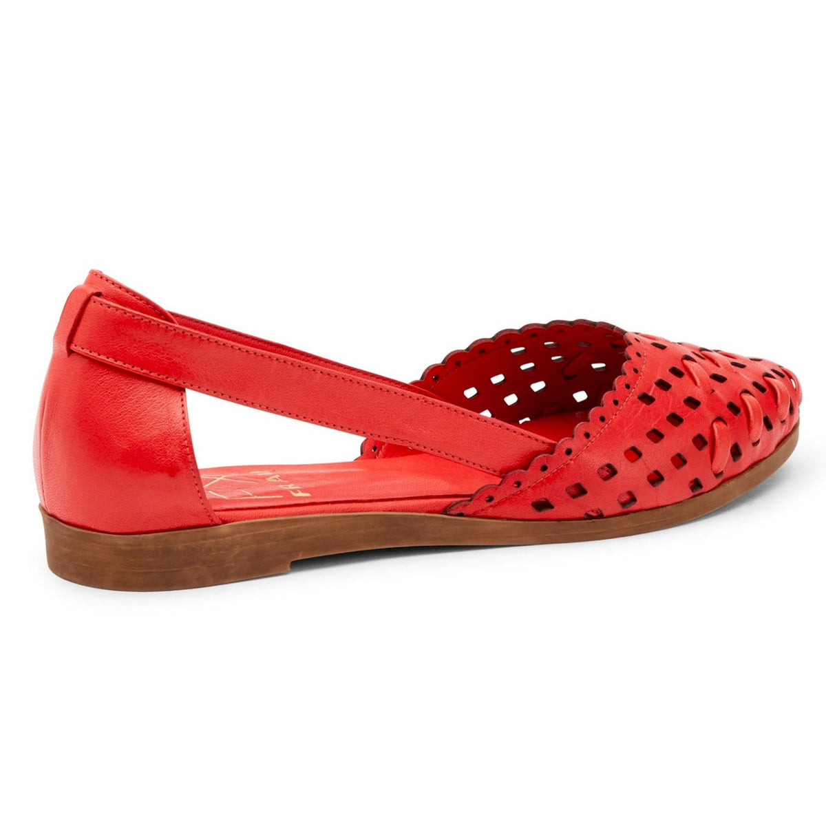 Ballerina traforata in pelle