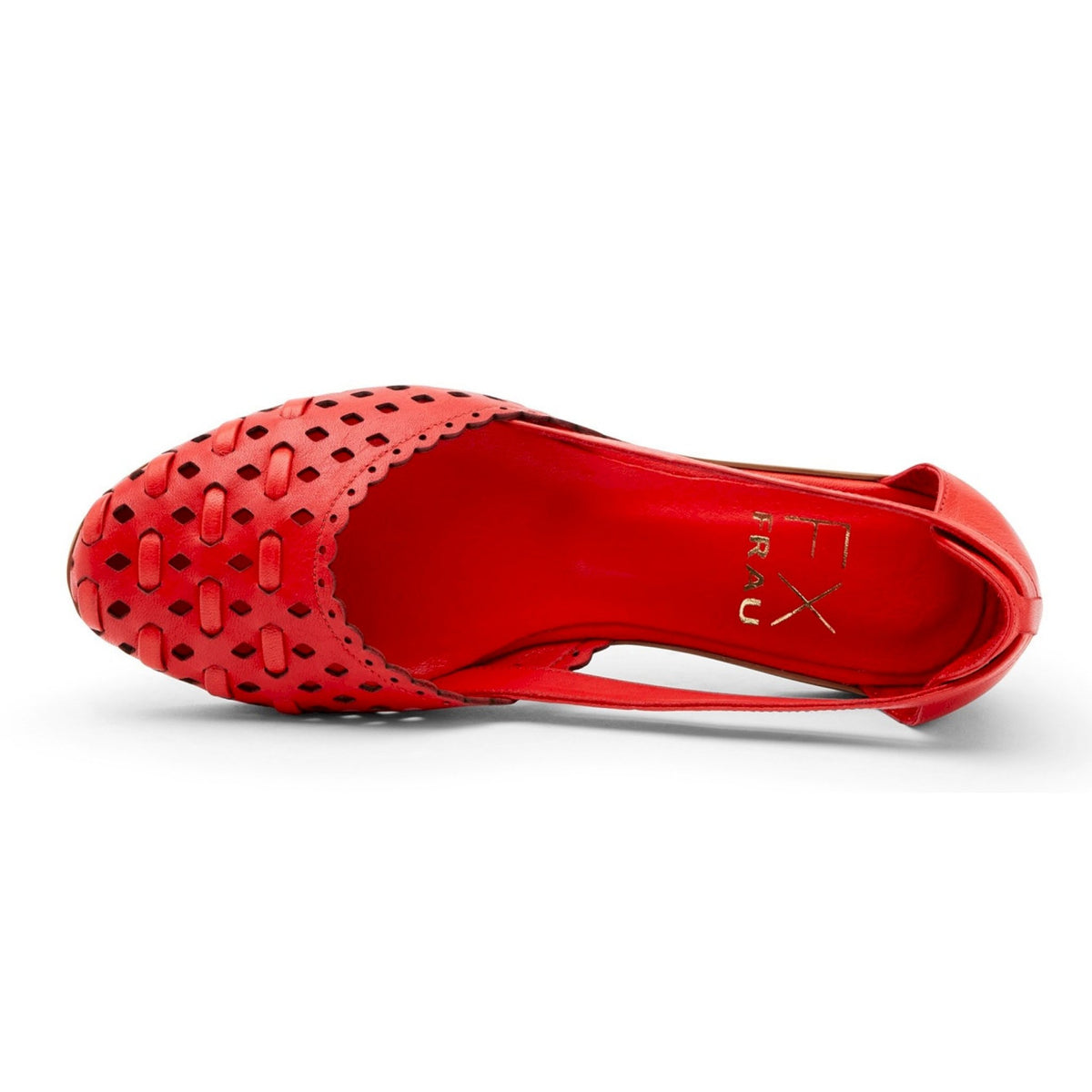 Ballerina traforata in pelle