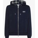 Sun 68 hood zip contrast cotton