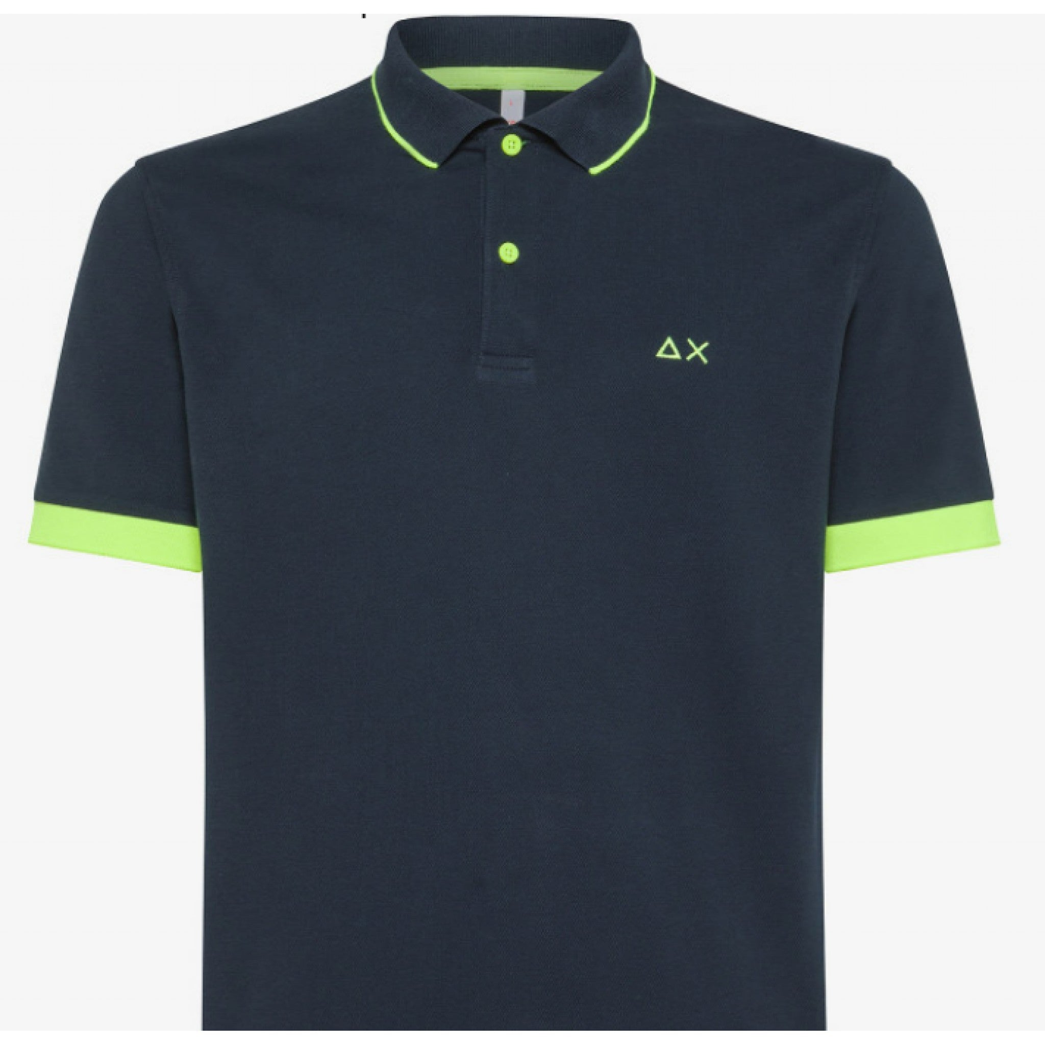 Sun68 polo small stripe fluo