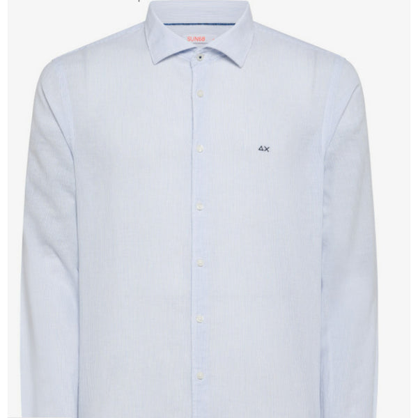 Sun68 camicia lino righe