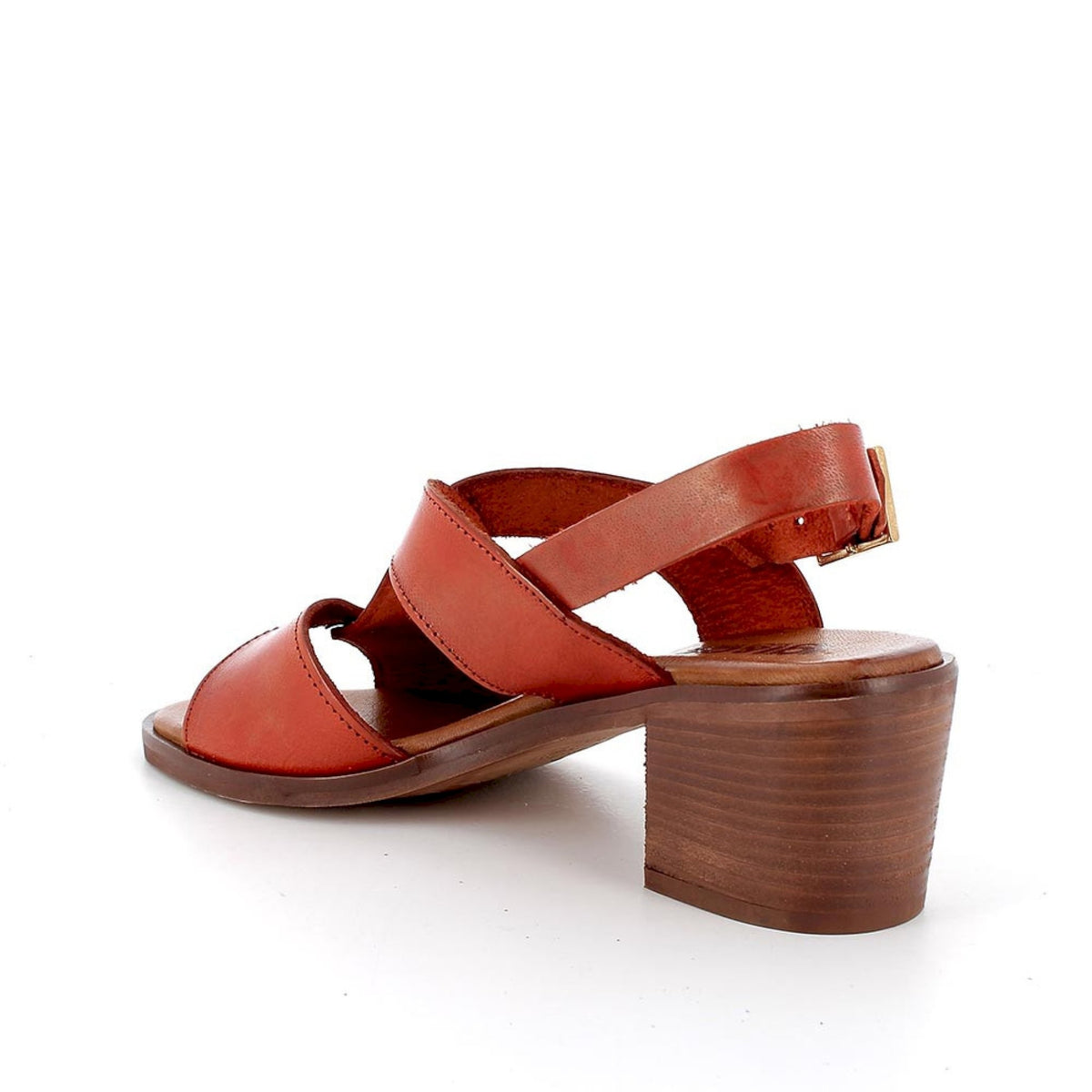 Sandali con tacco in pelle da donna