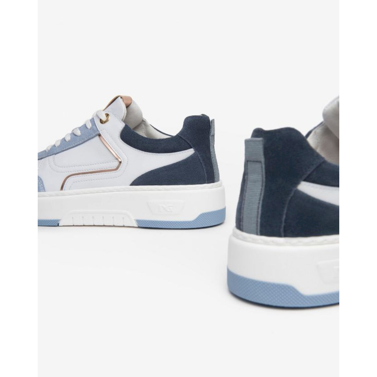 Sneakers donna in pelle e suede