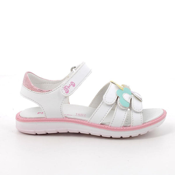 Sandali da bambina bianco-rosa