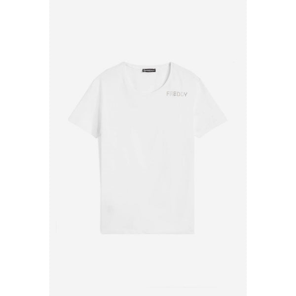 Freddy t-shirt jersey con borchie metallizzate sui fianchi