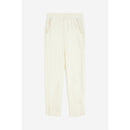 Freddy pantaloni con spacco sul fondo, strass e piping in satin