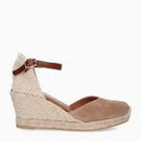 Espadrillas con zeppa iuta  crosta di pelle