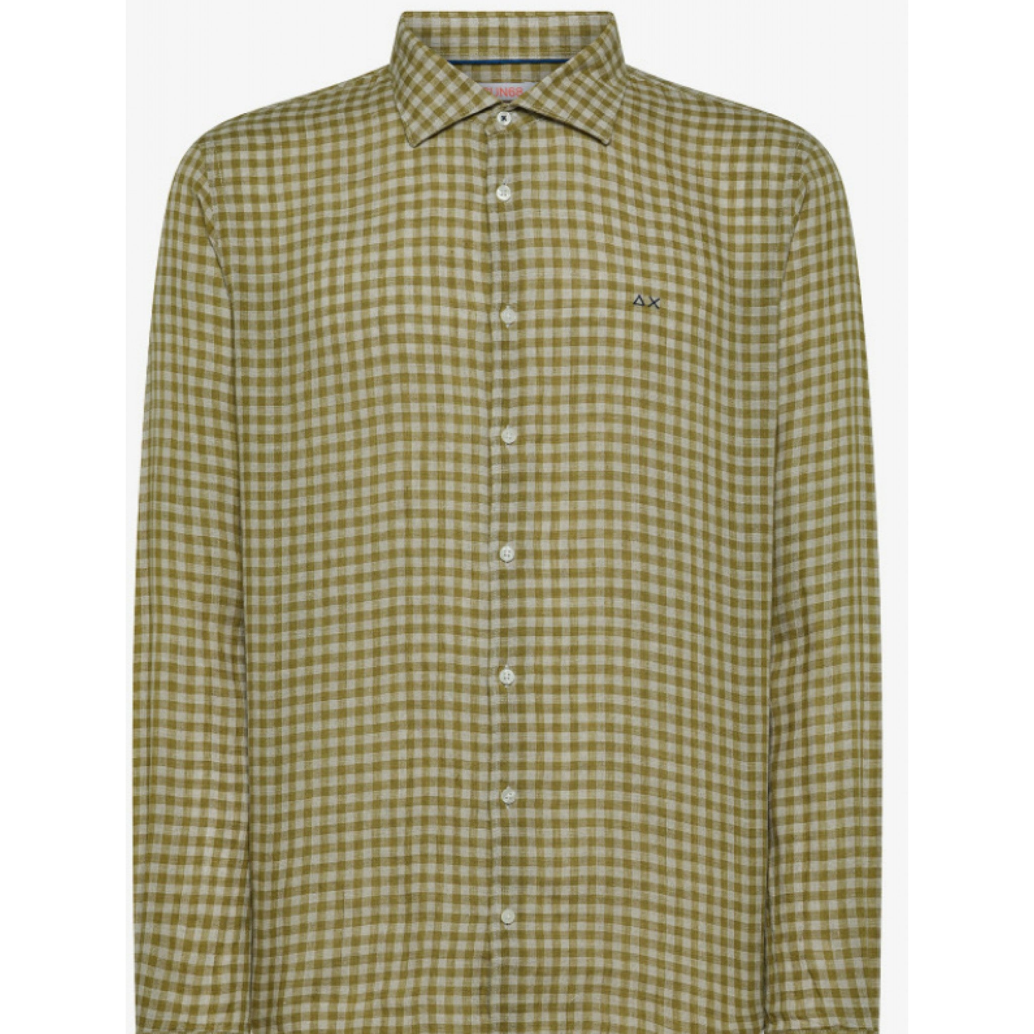 Sun 68 camicia lino check