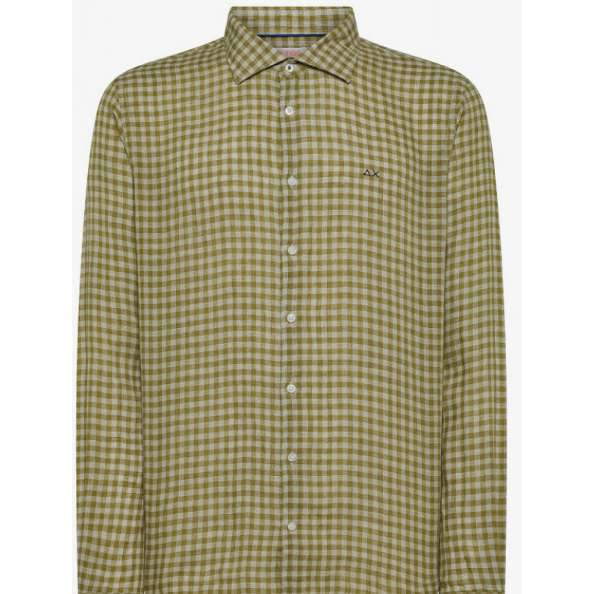 Sun 68 camicia lino check
