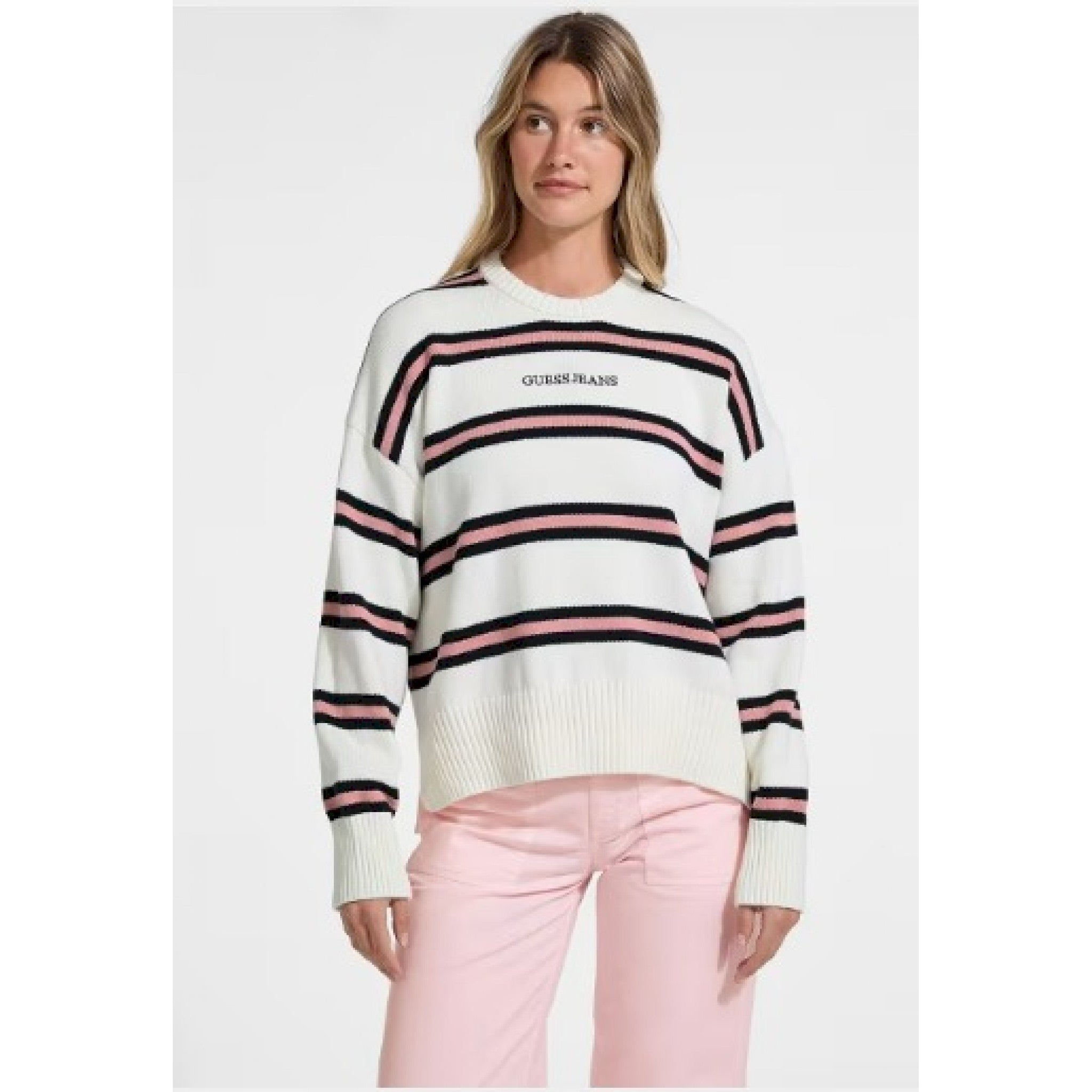Guess maglione cropped rigato