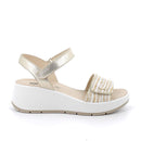 Sandali con zeppa da donna  con velcro