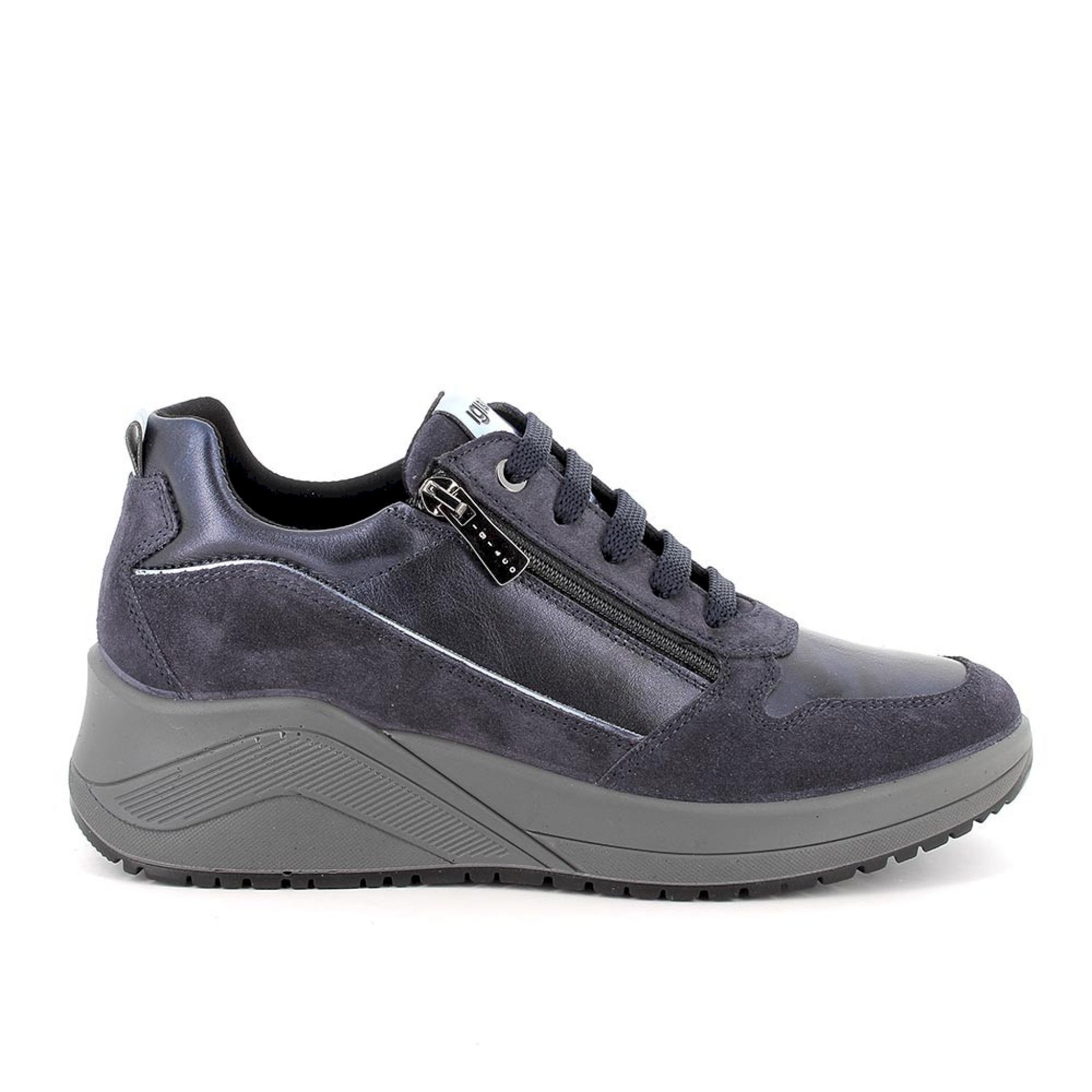 Sneakers con zeppa da donna con zip