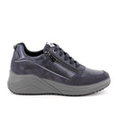 Sneakers con zeppa da donna con zip