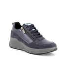 Sneakers con zeppa da donna con zip
