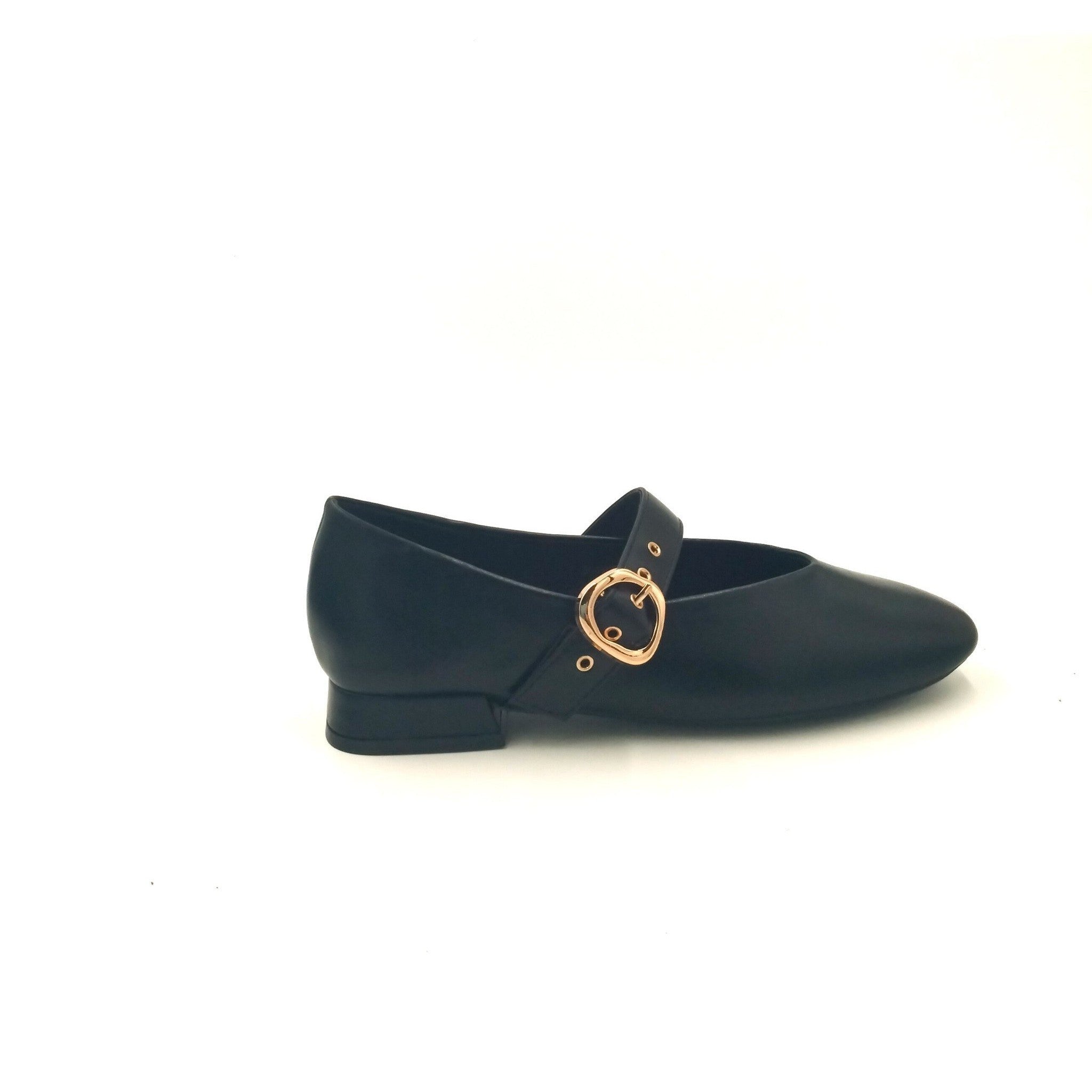 Ballerina in pelle c/cinturino