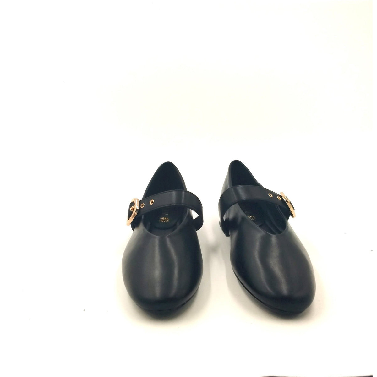 Ballerina in pelle c/cinturino